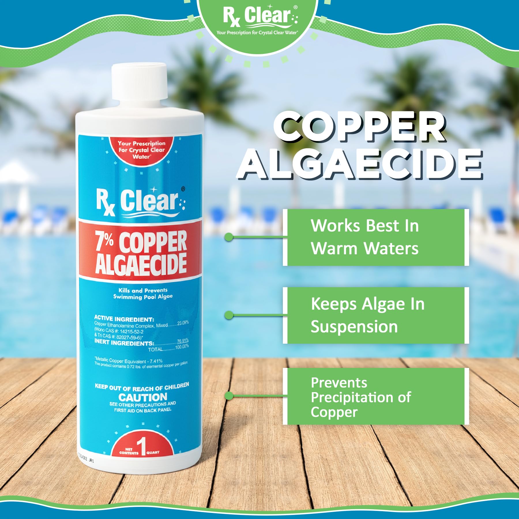 Amazon.com: Rx Clear 7% Copper Algaecide | Kills and Prevents